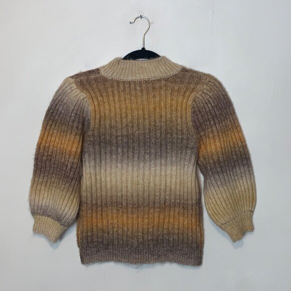 Heartloom Amaya Ombre Stripe Knit Sweater With Puff Sleeves Size XS - Picture 3 of 6